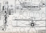 Gloster ”Gladiator”, plany modelarskie. (Źródło: Modelarz nr 3/1979).
