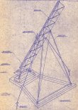 Wyrzutnia rakiet, rysunek. (Źródło: ”Opis i Instrukcja Eksploatacji Rakiety Meteorologicznej Meteor-1”. Instytut Lotnictwa. Warszawa 1965).