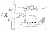 Prospekt samolotu PZL M19 w wersji zabierającej 19 pasażerów. (Źródło: ze zbiorów Józefa Oleksiaka).