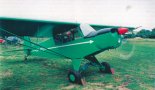 Samolot KO-11 ”Gośka”. Próba silnika przed lotem. (Źródło: Przegląd Lotniczy Aviation Revue nr 9/2000).