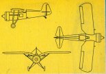 Historical Aircraft PZL P.11c, rysunek w trzech rzutach. (Źródło: Skrzydlata Polska nr 44/1990).