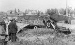 Samolot Jana Kamińskiego po wypadku. (Źródło: Wisconsin Historical Society- www.wisconsinhistory.org).