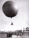 Start balonu El Pampero. (Źródło: Eloy Martín ”El Pampero a 105 años de su desaparición”).