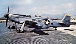 Samolot rozpoznawczy North American F-6K "Mustang" z 155th Tactical Recon Squadron w bazie Chin Chan w Korei, 1952 r. (Źródło: Wiśniewski P., Żurek J. B. "North American P-51 Mustang, P-82 Twin Mustang". Wyd. AJ-Press).    