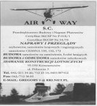 Reklama firmy Air-Way Kazimierz Olszewski. (Źródło: Przegląd Lotniczy Aviation Revue nr 10/2000).