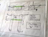 Projekt samolotu wersji Aerovan w układzie dwupłata tandem w zbliżeniu. (Źródło: https://aamroczek.wordpress.com/).