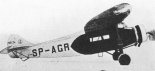 Prototyp PWS-24 SP-AGR z silnikiem Lorraine ”Algol 9Na”. (Źródło: Glass Andrzej ”Polskie konstrukcje lotnicze do 1939”. Tom 1. Wydawnictwo STRATUS. Sandomierz 2004). 