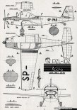 PZL-102 ”Kos”, plany modelarskie. (Źródło: Modelarz nr 11/1958).