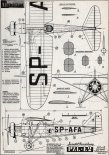 PZL Ł-2, plany modelarskie. (Źródło: Modelarz nr 4/1961).