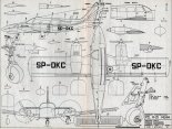 PZL M20 ”Mewa”. Plany modelarskie (Źródło: Modelarz nr 4/1980).