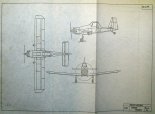 Projekt wstępny PZL M25 ”Dromader Mikro”. Rysunek w trzech rzutach. (Źródło: ze zbiorów Jarosława Rumszewicza).