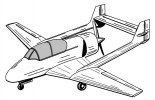 Projekt samolotu szkolno-treningowego "Bies"- wariant III.  (Źródło: rys. Krzysztof Luto).