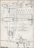 Supermarine ”Spitfire” Mk.Vb, plany modelarskie. (Źródło: Modelarz nr 7/1969).