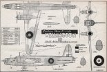 Vickers Armstrong ”Wellington” Mk.III, plany modelarskie. (Źródło: Modelarz nr 9/1957).