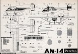 Antonow An-14 ”Pszczółka”, plany modelarskie. (Źródło: Modelarz nr 2/1961).