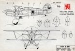 Avia B-534, plany modelarskie. (Źródło: Modelarz nr 6/1968).