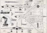 Avro ”Vulcan” B Mk.1, plany modelarskie. (Źródło: Modelarz nr 3/1962).