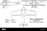 Blériot-SPAD S-33, rysunek w rzutach. (Źródło: archiwum).