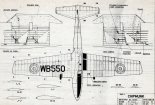 De Havilland Canada DHC-1 ”Chipmunk”, plany modelarskie. (Źródło: Modelarz nr 4/1968).