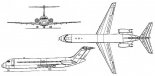 Douglas DC-9-50, rysunek w rzutach. (Źródło: archiwum).